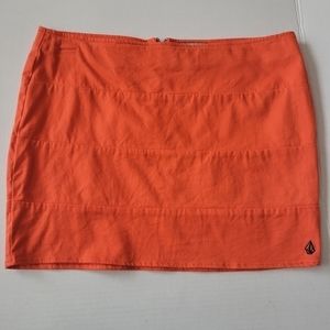 Volcom skateboard orange‎ skate skirt size 7